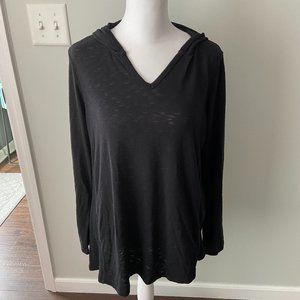 3/$20 Style & Co Black Shirt with Hood size M